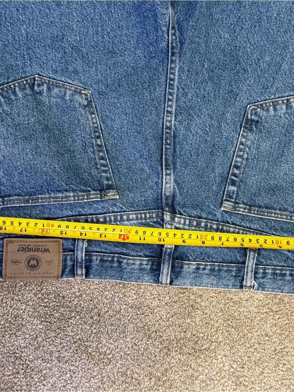 Vintage Wrangler Jeans 40x30 Relaxed Fit Blue Denim Western Cowboy - Picture 6 of 7